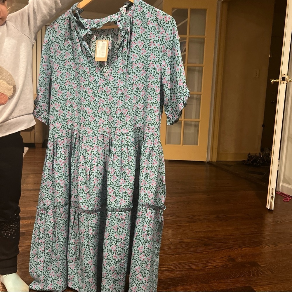 Rungolee Porto Aqua Covent Garden Dress Size L NWT
